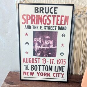 Vintage Bruce Springsteen & E Street Band 1975 Bottom Line Poster 11x17